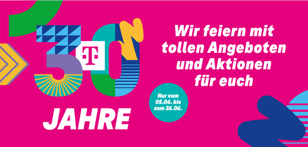 Monatsangebot: 30 Jahre Telekom, Details siehe Fußnote unten