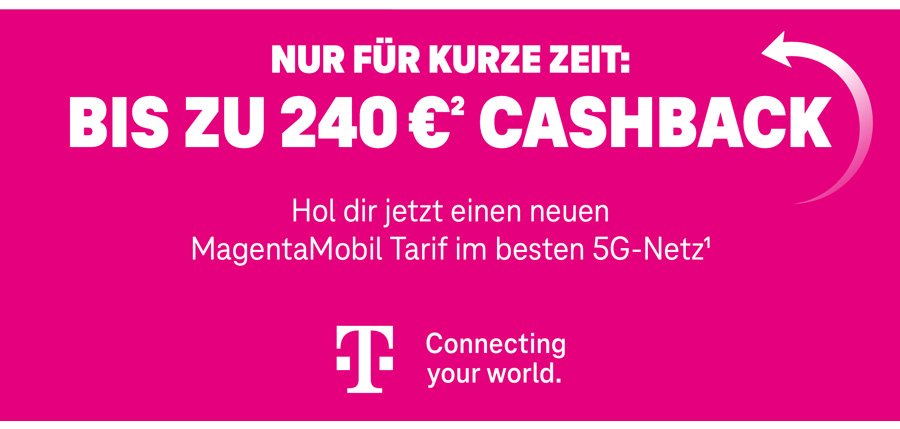 Monatsangebot: Cashback, Details siehe Fußnote unten