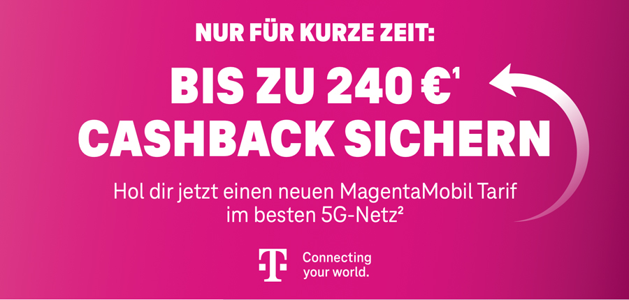 Monatsangebot: Cashback, Details siehe Fußnote unten