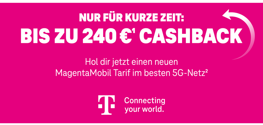 Monatsangebot: Cashback, Details siehe Fußnote unten