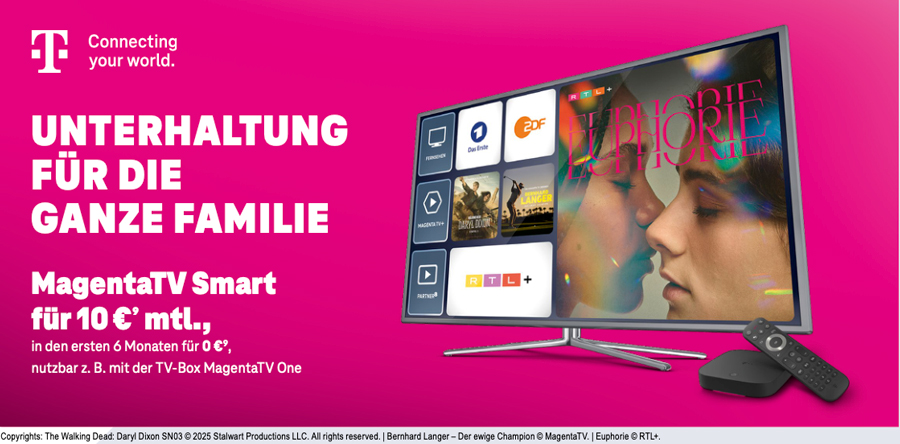 Monatsangebot: MagentaTV, Details siehe Fußnote unten