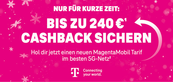 Monatsangebot: Cashback, Details siehe Fußnote unten