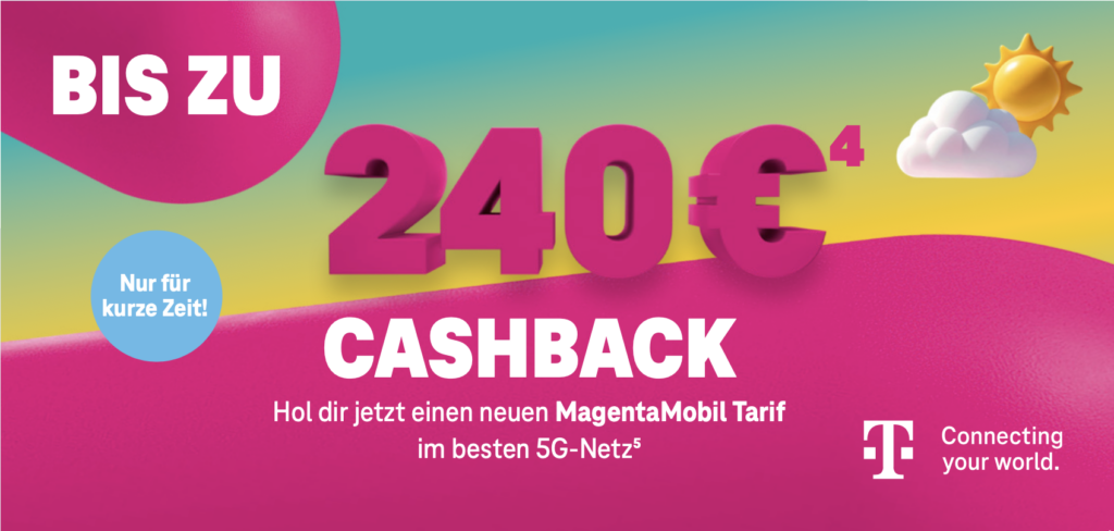 Monatsangebot: Cashback, Details siehe Fußnote unten
